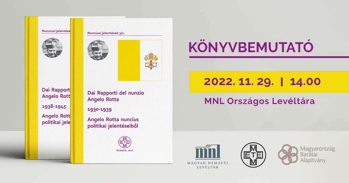 Új könyv idézi fel Angelo Rotta nuncius munkásságát és korát